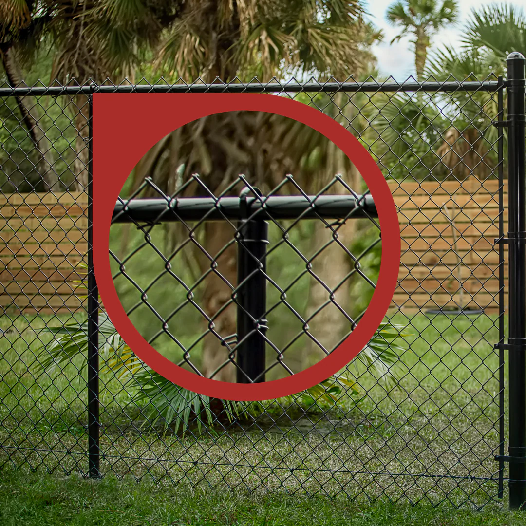 2-1/2" x 1-5/8" Black Steel Line Loop Top For Chain Link Fences - Image 4