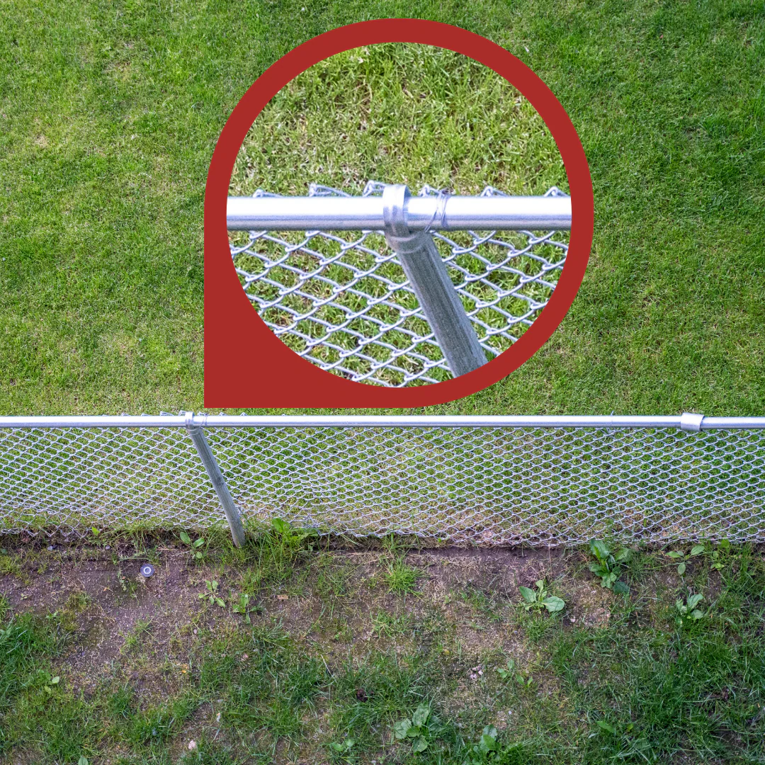 2-1/2" x 1-5/8" Aluminum Line Loop Top For Chain Link Fences - Image 4